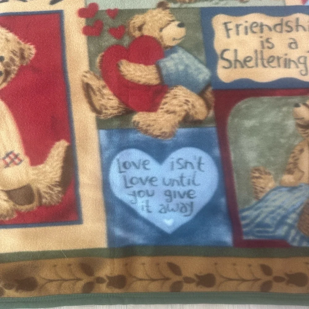 By Collections ETC Throw Blanket Plush Bears Size 51